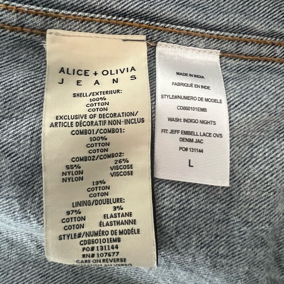 Alice + Olivia Jeff Embellished Denim Jacket - Picture 10 of 10